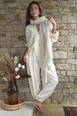 Annie Cushion Cotton Laurie Blouse Panna Cotta
